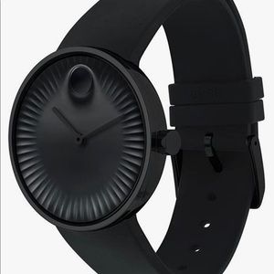 Movado Edge Black Aluminum Dial Swiss Quartz Mens Watch